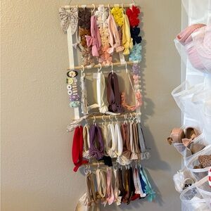 White Closet Hanging Organizer for Headbands